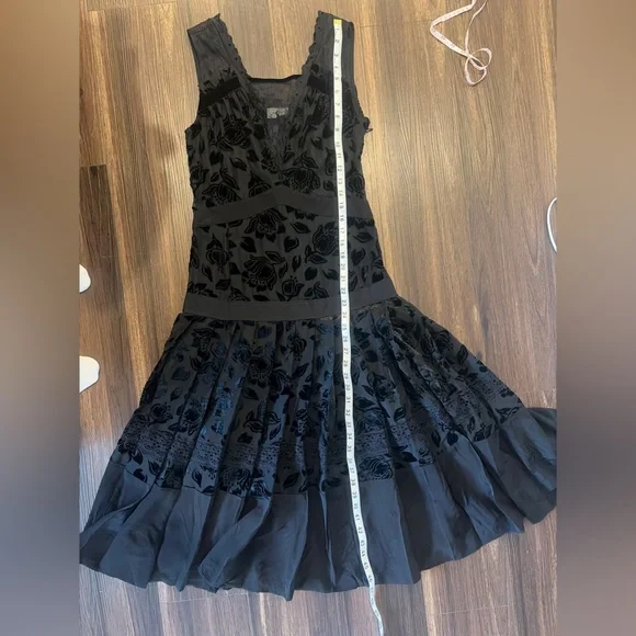 Coach Black Floral lace and velvet Maxi Dress - Picture 12 of 17